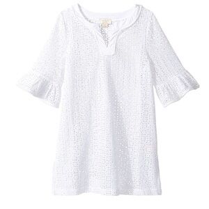 Kate Spade Girls White Eyelet Beach Cover Up 12Y